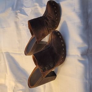 Nine West Vintage America Suede Clog Heels